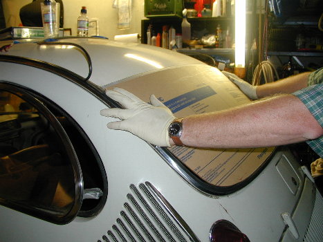 initial fit of rear window